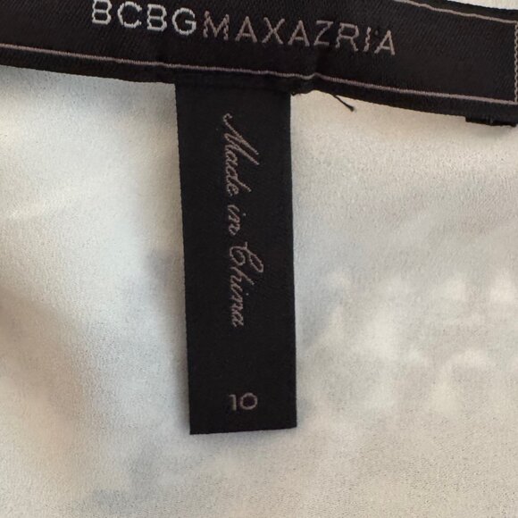 BCBG Maxazria NWT Black and Off White Sleeveless Holly Dress Size 10 - Picture 15 of 16